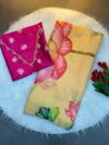 Tew Soft Tabi Organza Flower Print Sarees Wholesale Suppliers In Mumbai